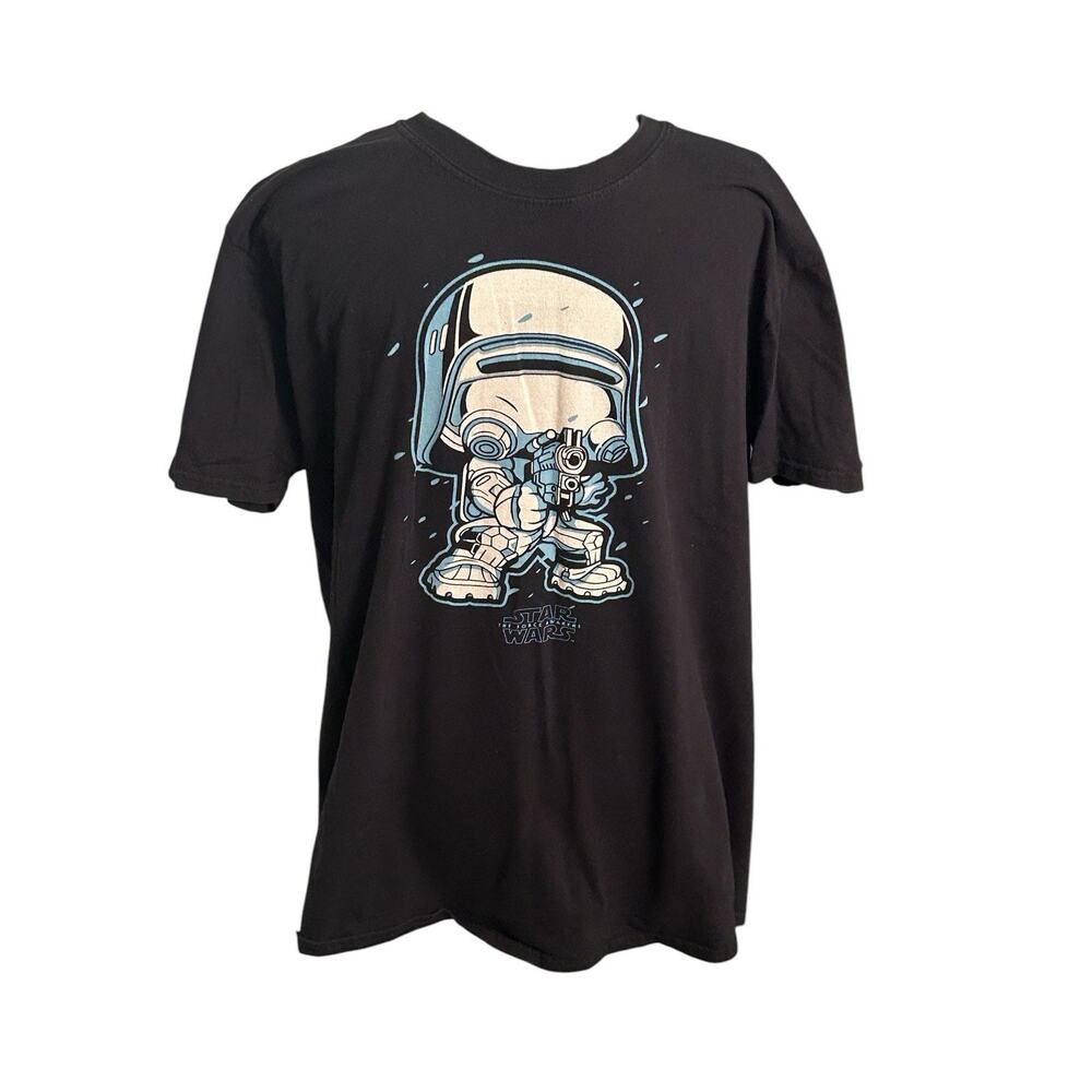 Star Wars Funko POP Large Black T-Shirt Force Awakens First‎ Order Snow Trooper